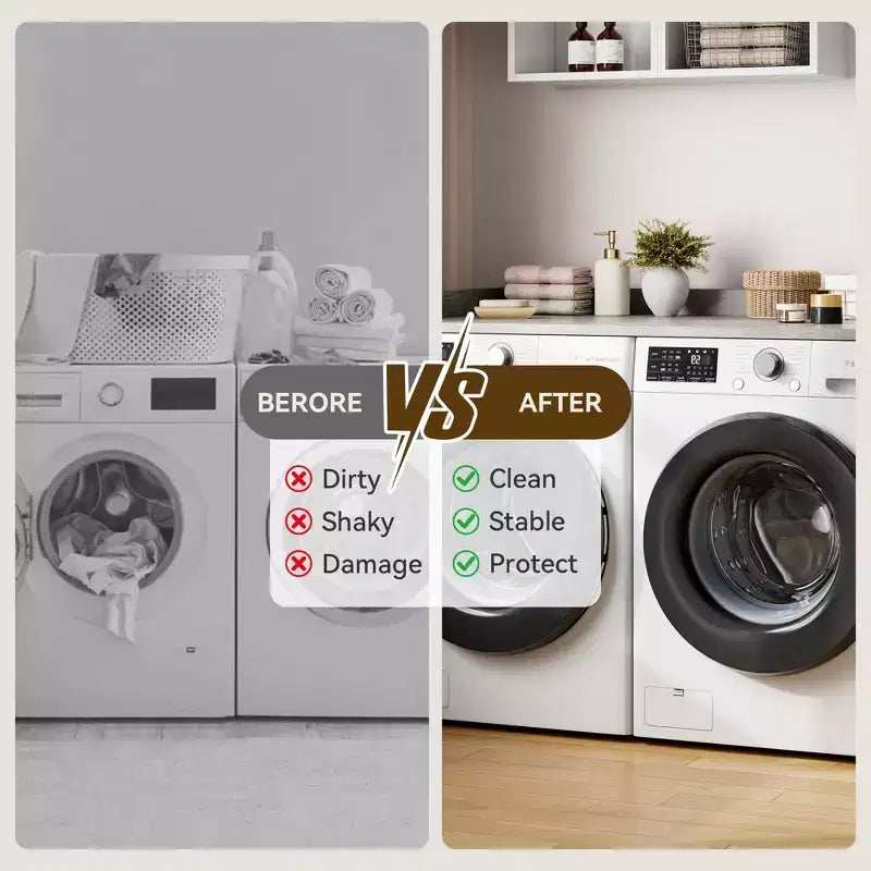 Washer Dryer Countertop, Laundry Topper with Raised Edge & Non-Slip Pad for Hamper Counter Storage & Laundry Room Organization