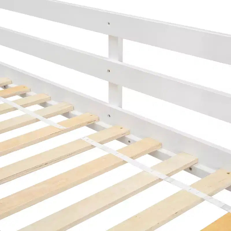 Twin Size House-Shaped Loft Bed, Wood Playhouse Loft Bed with Ladder & Guardrails for Kids