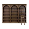 94 Traditional Tall Bookcase Wall, Stratton Collection Brown - Martin Furniture