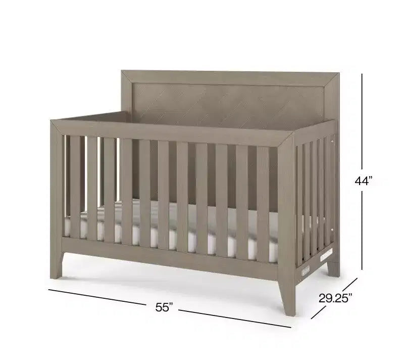 Child Craft Kieran Crib, Double Dresser and Chest Nursery Set, 3-Piece, Includes 4-in-1 Convertible Crib, Dresser and Chest