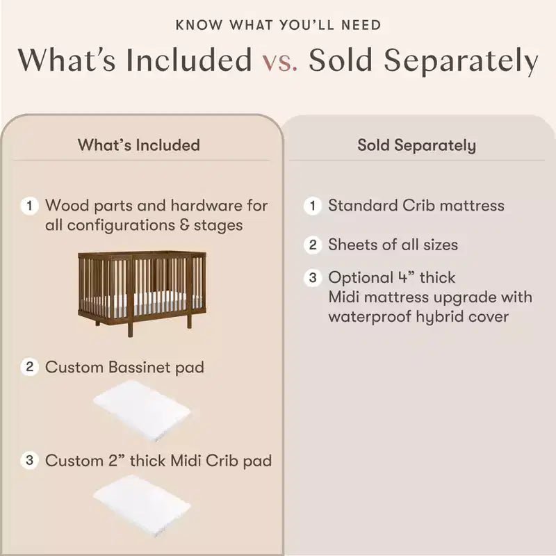 Babyletto Pogo 8-in-1 Convertible Crib with All-Stages Conversion Kits