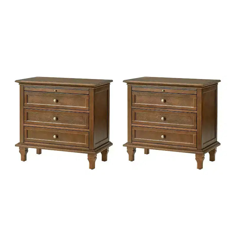 Giorgio 3 - Drawer end table with Built-In Outlets Set of 2|HULALA HOME