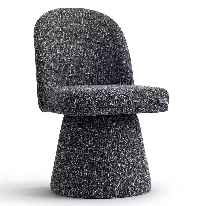 Set of 6 Modern 360 Swivel Armless Dining Chairs with Pedestal-style Base, Elegant Accent Chairs for Kitchen, Dining Room, or Office-Panipeachy