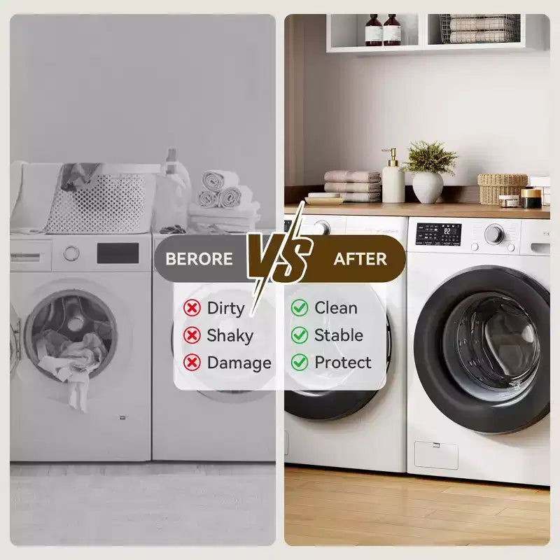 Washer Dryer Countertop, Laundry Topper with Raised Edge & Non-Slip Pad for Hamper Counter Storage & Laundry Room Organization