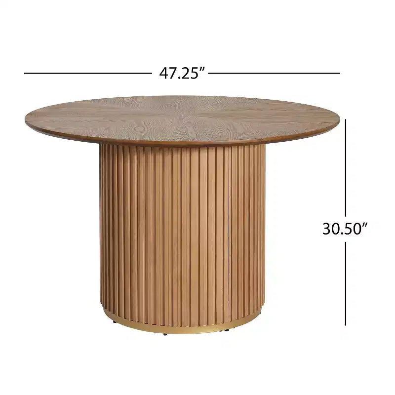Christopher Knight Home Shankar Modern 5 Piece Round Dining Table Set with Rubberwood Upholstered Chairs