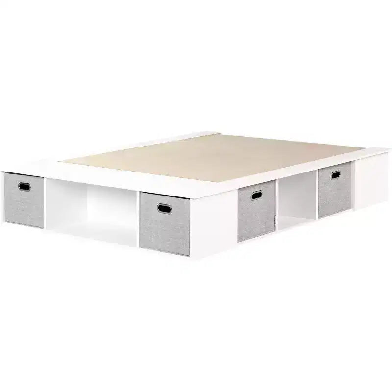 HomeStock Storage Beds made of Particle Board Bed Frame