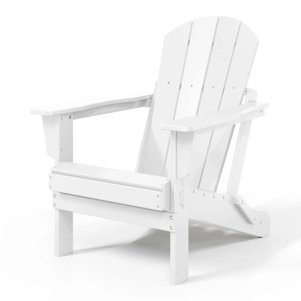 Polytrends Laguna Fade Resistant All Weather Outdoor Patio Folding Adirondack Chair