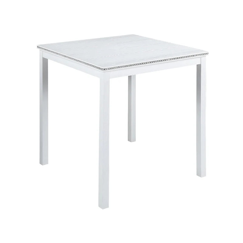 Ensemble de salle à manger moderne 5 pièces avec table carrée hauteur comptoir et 4 chaises rembourrées