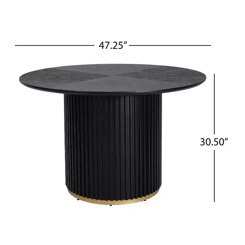 Christopher Knight Home Shankar Modern 5 Piece Round Dining Table Set with Rubberwood Upholstered Chairs