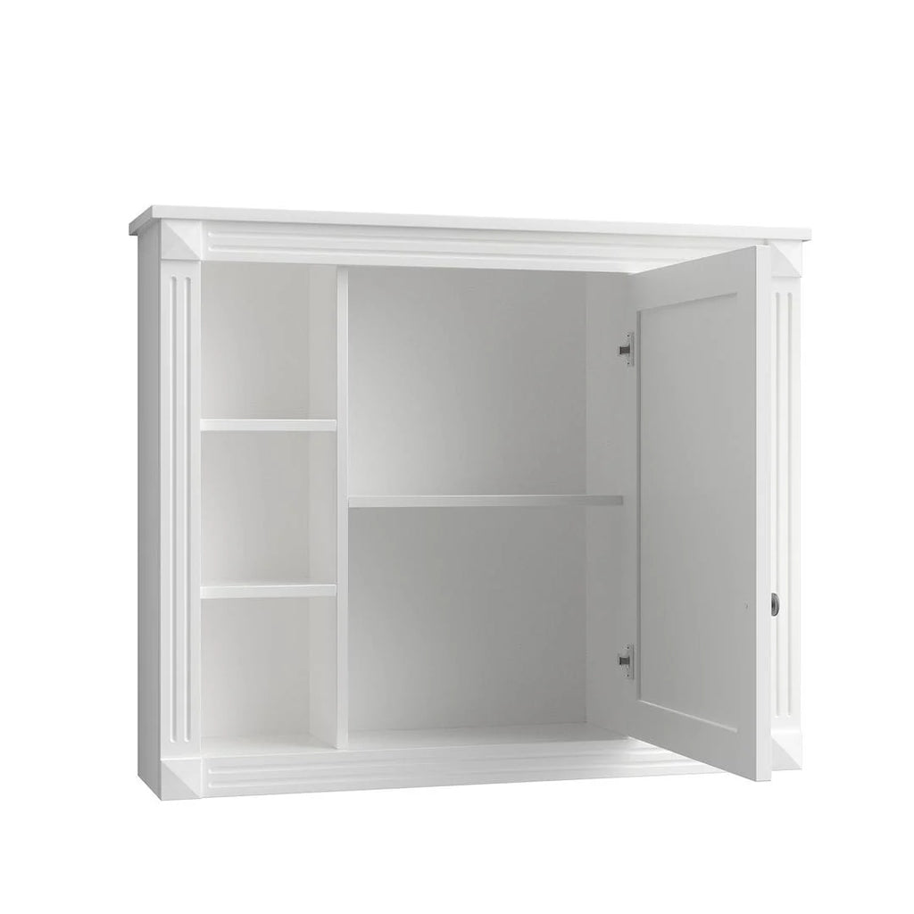 36'' Modern Bathroom Vanity with Top Sink and Mirror Cabinet,2 Doors and 2 Drawers