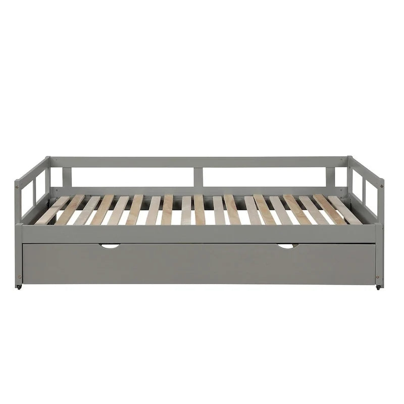 Extending Daybed with Trundle, Wooden Daybed with Trundle