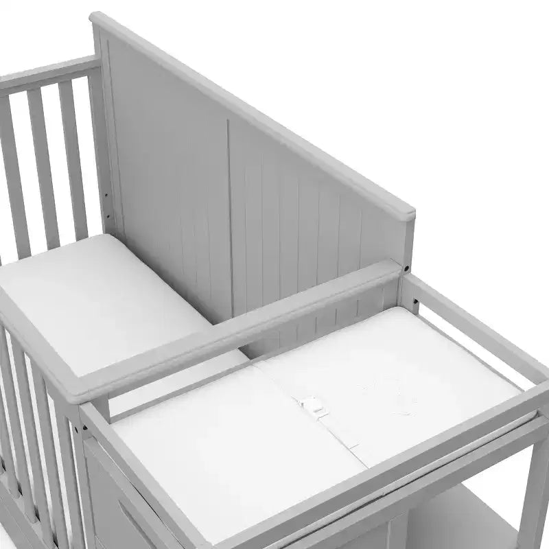 5-in-1 Convertible Crib and Changer with Drawer