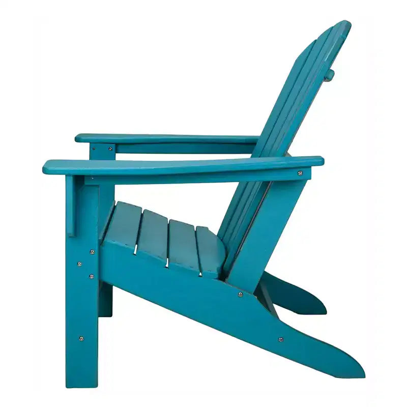 Fauteuil Adirondack en plastique avec protection UV pour l'intérieur et l'extérieur, idéal pour patio, véranda, terrasse et plage, pour enfants et adultes, turquoise, de Leisure Classics