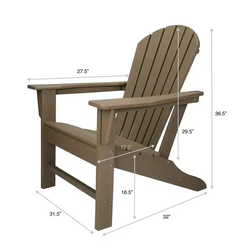 Fauteuil Adirondack en plastique avec protection UV pour l'intérieur et l'extérieur, idéal pour patio, véranda, terrasse et plage, pour enfants et adultes, turquoise, de Leisure Classics