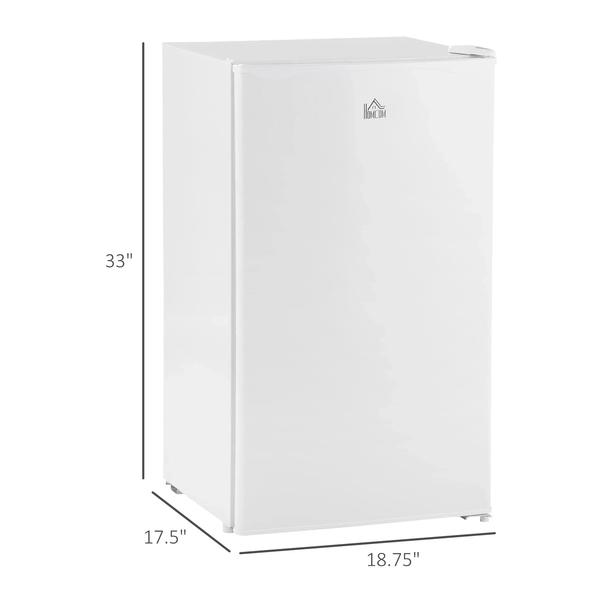 Mini-réfrigérateur de 3,2 pi³ avec congélateur, réfrigérateur compact à porte unique avec thermostat réglable pour chambre à coucher