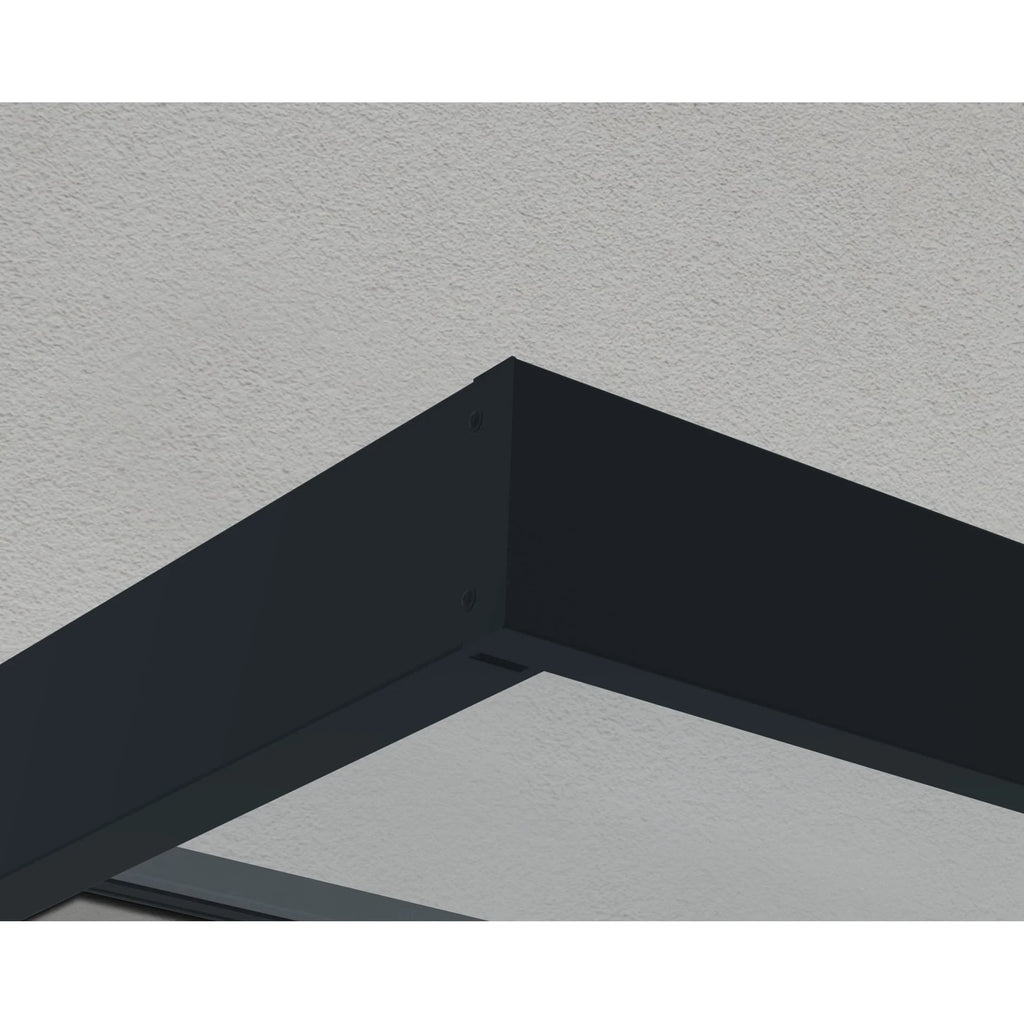 Sophia 3 ft. Grey Clear Door and Window Awning