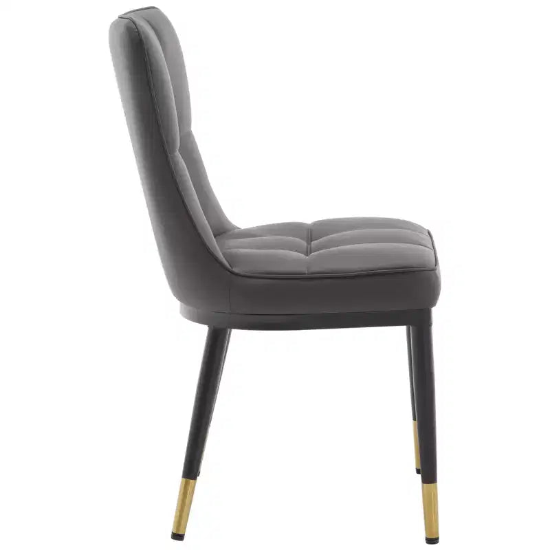 Bekrvio Lot de 6 chaises de salle à manger, modernes, rembourrées, en similicuir, avec haut dossier, pieds en métal, chaises de cuisine sans accoudoirs pour salon et salle à manger