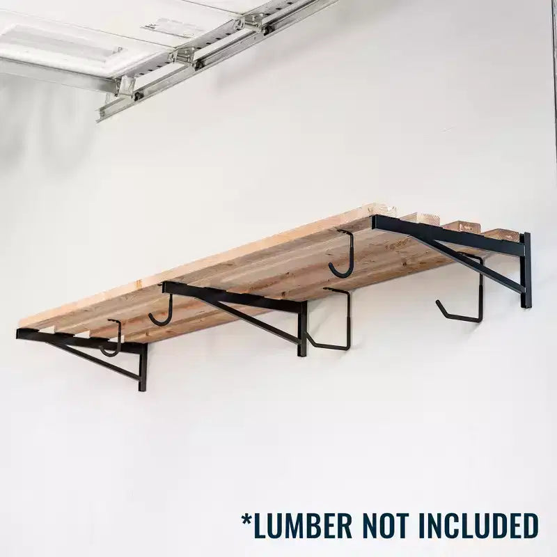 StoreYourBoard 2' x 8' DIY Wall Shelf Brackets | Heavy Duty Garage Wall Shelf