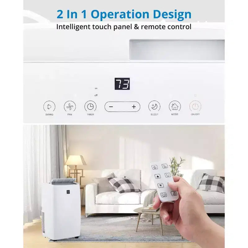 14000 BTU Portable Air Conditioner Unit, Air Conditioner with Remote Control, Cool, Fan and Dry Function, Sleep Mode/24Hrs Timer, Cools 700 Sq.ft