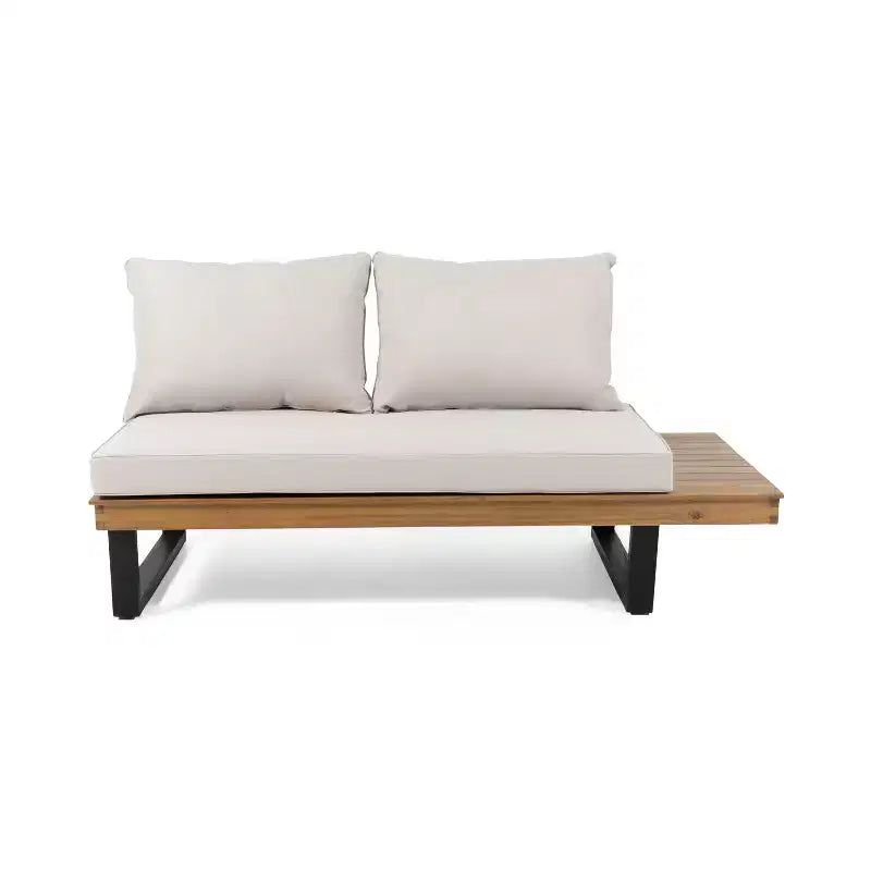 L-shape Outdoor Sectional Sofa Set Patio Leisure Lounge Set Garden Conversation Seating Set with Coffee Table & Water Resistant Cushion - ModernLuxe