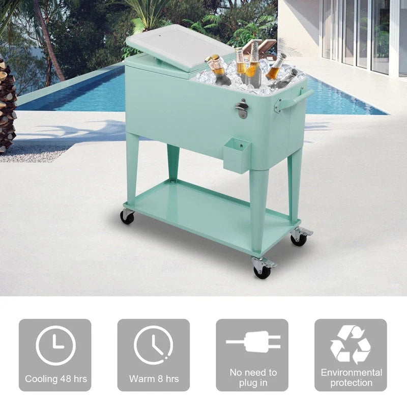 80QT Iron Spray Cooler with Shelf
