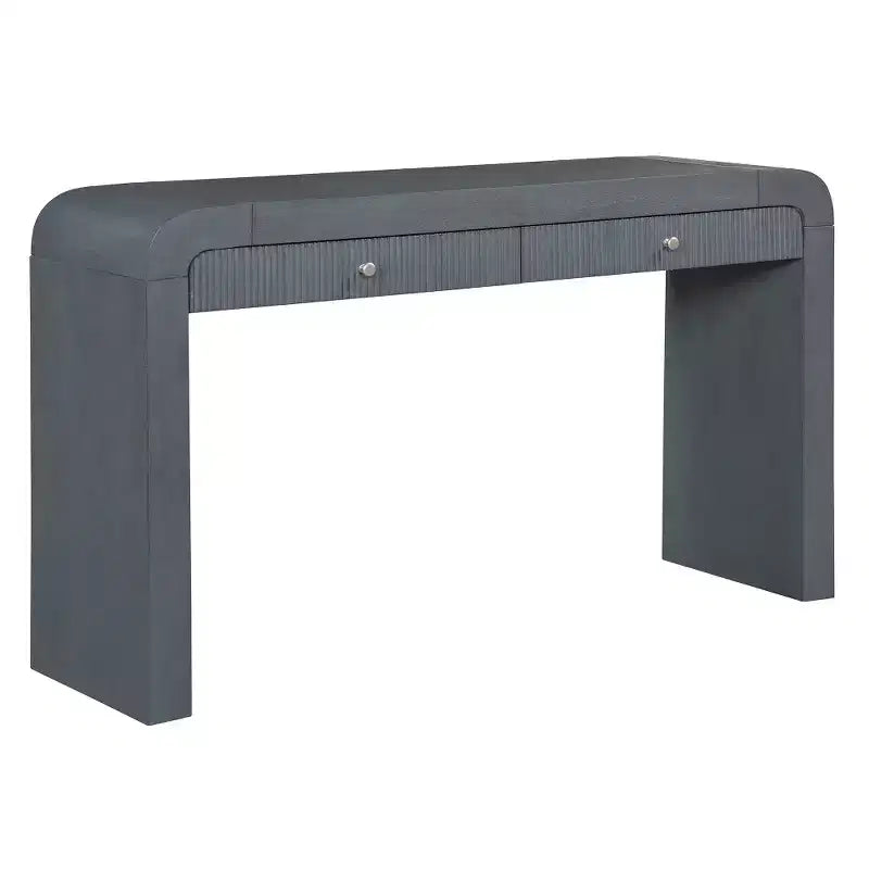 Whisen Rustic Console Table Entryway Table Side Table with Fluted Drawer Front