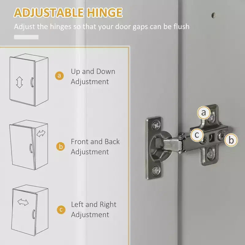 Modern Kitchen Pantry Freestanding Cabinet Cupboard with Doors and Drawer, Adjustable Shelving