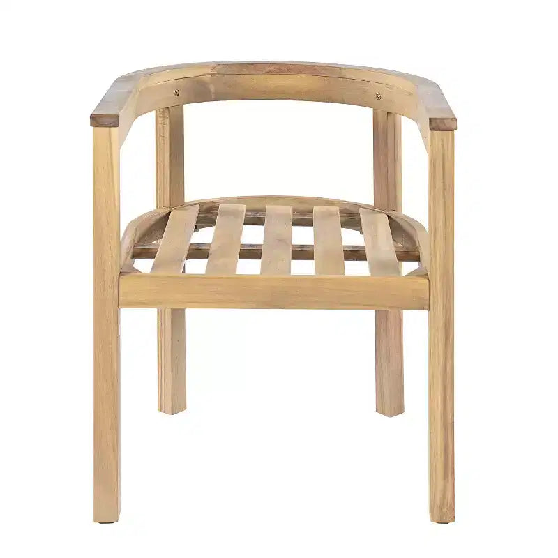 Christopher Knight Home Irene Rustic 9 Piece Outdoor Acacia Wood Dining Set with Curved Backrest Chairs and Cushions