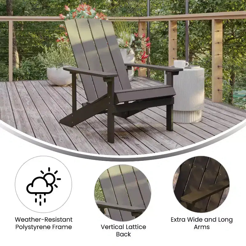 Fauteuil Adirondack tout temps Emma et Oliver en similibois