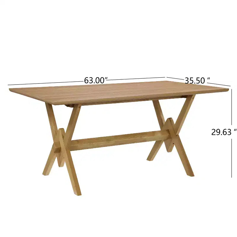 Christopher Knight Home Simon 5 Piece Mid-Century Modern Rubberwood Dining Set with Boucle Upholstered Chairs