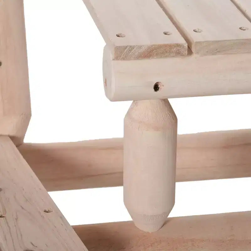 Banc de patio Adirondack en bois Outsunny avec table basse centrale, parfait pour se détendre et se relaxer en plein air