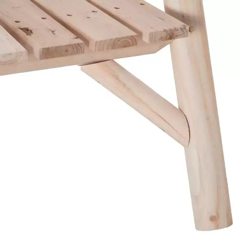 Banc de patio Adirondack en bois Outsunny avec table basse centrale, parfait pour se détendre et se relaxer en plein air