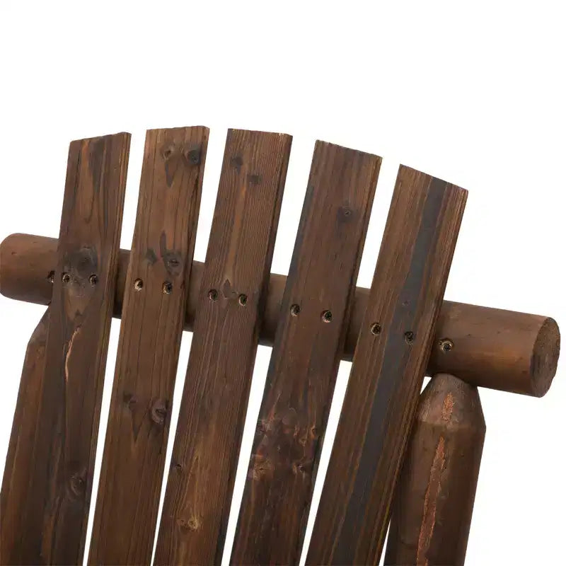Banc de patio Adirondack en bois Outsunny avec table basse centrale, parfait pour se détendre et se relaxer en plein air