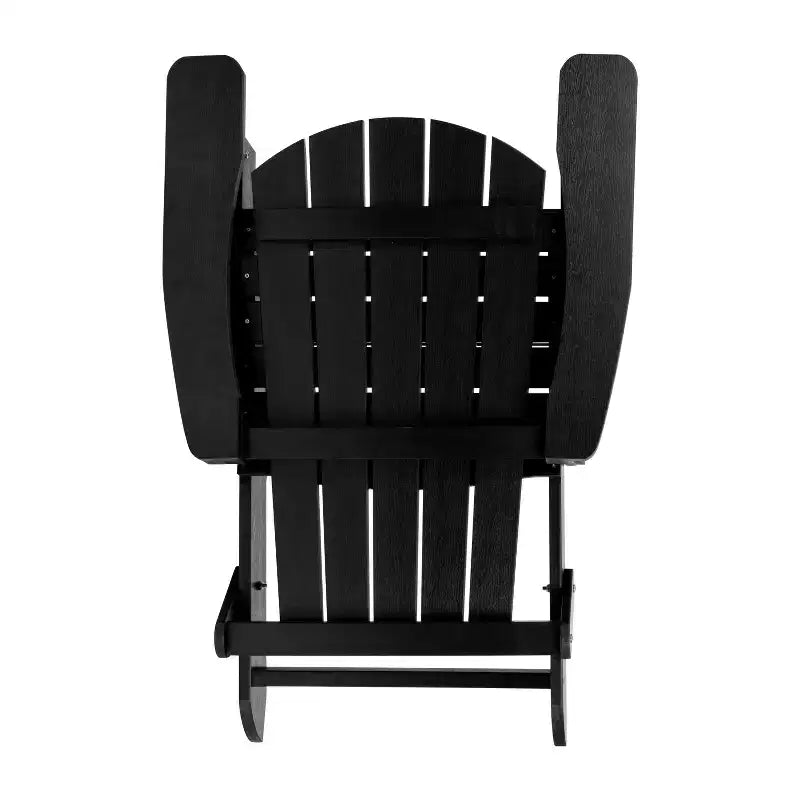 Flash Furniture Set of 4 Charlestown All-Weather Poly Resin Folding Adirondack Chair