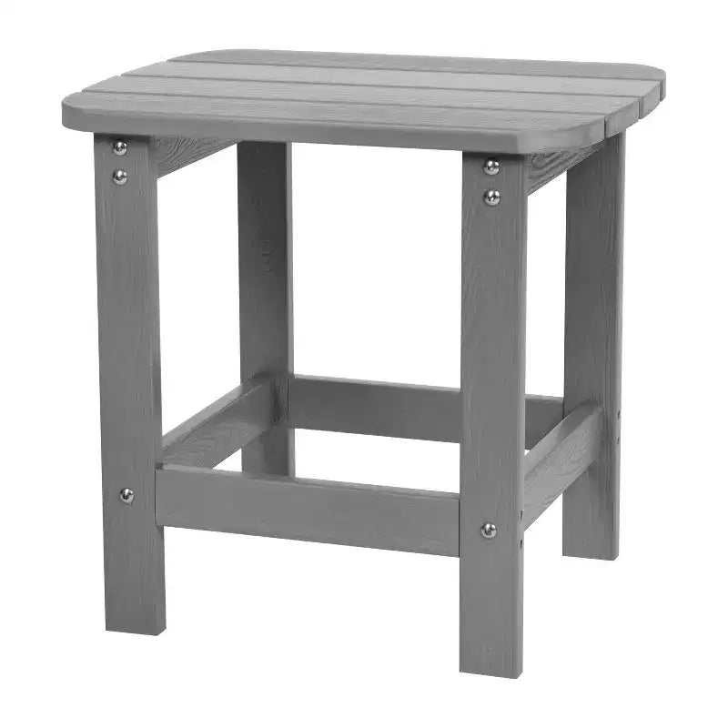Lot de 2 chaises Adirondack Flash Furniture Charlestown en polyrésine résistante aux intempéries avec table d'appoint