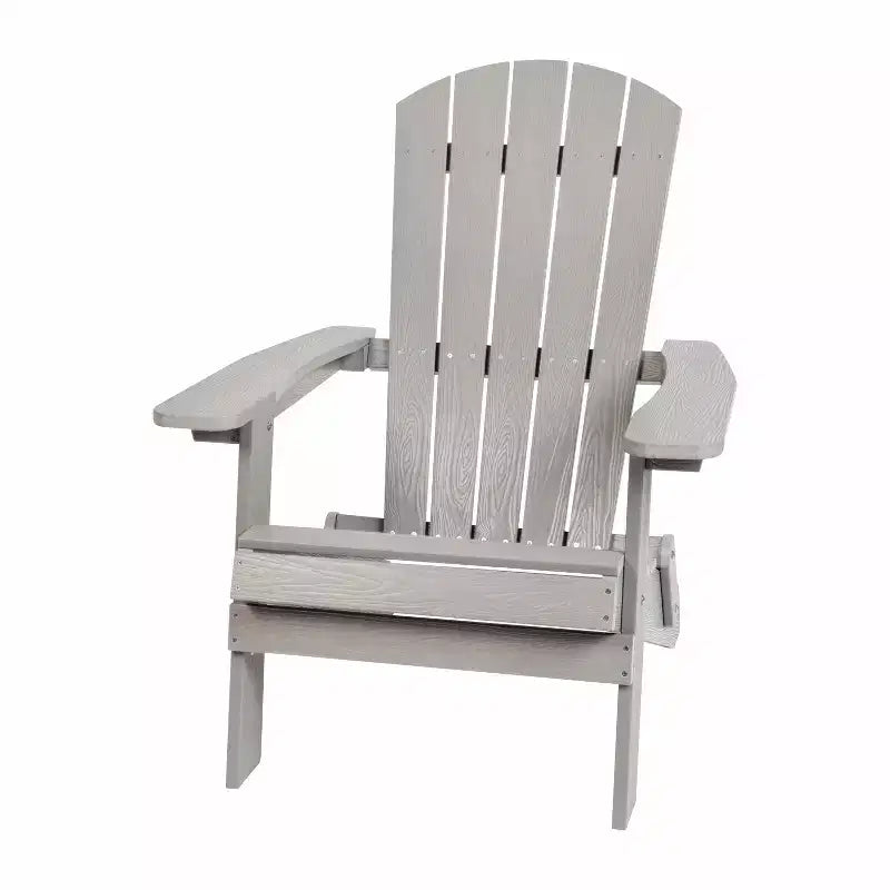 Flash Furniture 2 Pack Charlestown All-Weather Poly Resin Folding Adirondack Chairs with Side Table