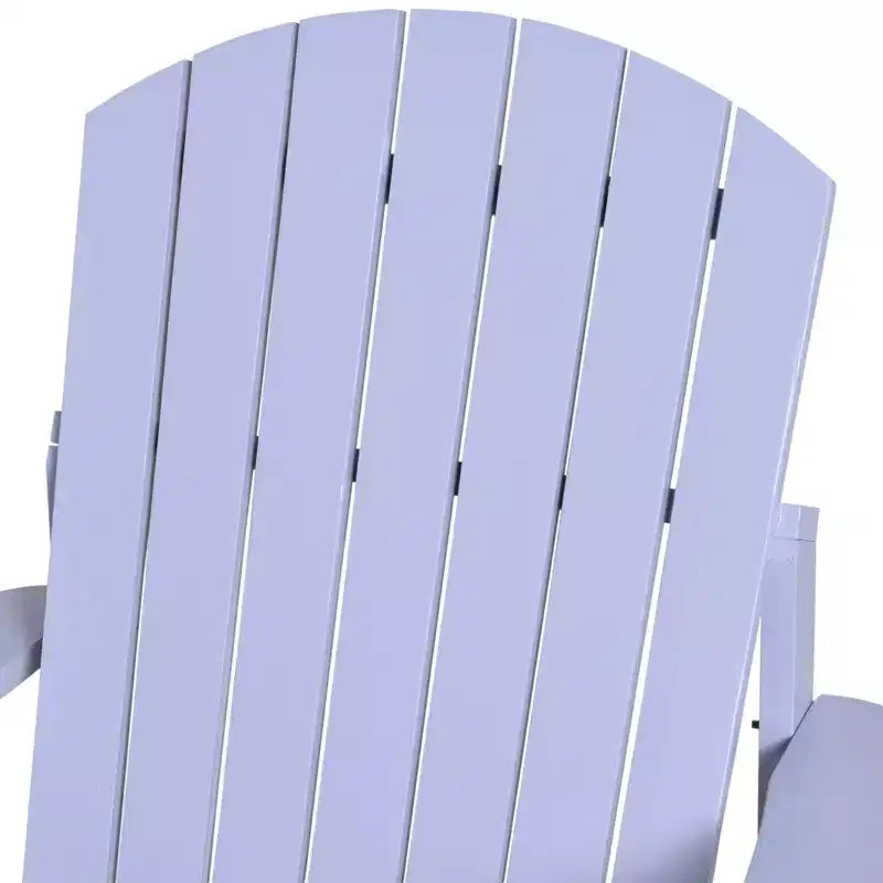 Outsunny Oversized Adirondack Chair, Outdoor Fire Pit and Porch Seating, Classic Log Lounge w/ Built-in Cupholder for Patio, Backyard