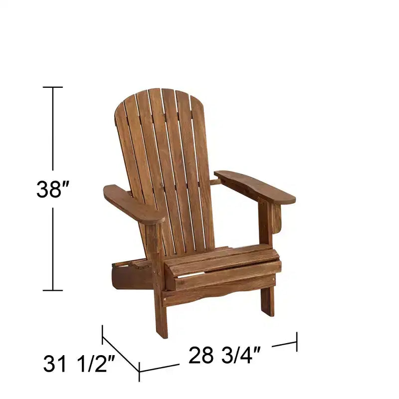 Teal Island Designs Lot de 2 Chaises Adirondack en Bois Naturel Cape Cod