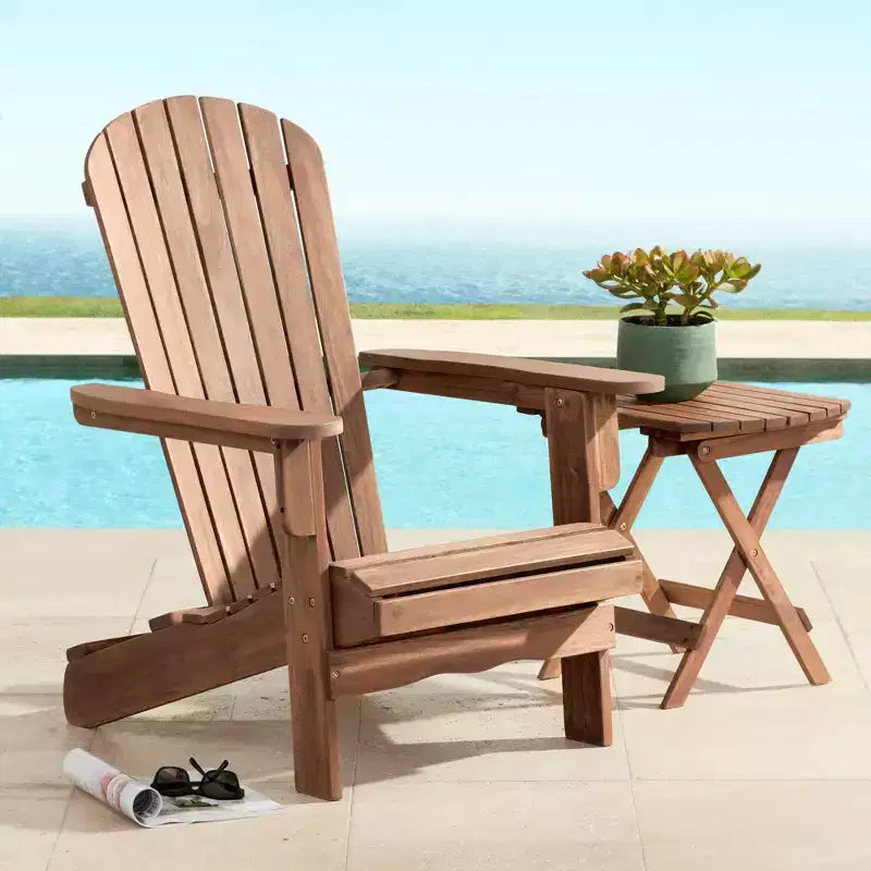 Teal Island Designs Lot de 2 Chaises Adirondack en Bois Naturel Cape Cod