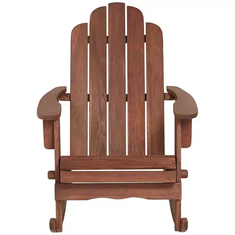 Teal Island Designs Chandler Dark Natural Adirondack Rocking Chairs Set of 2