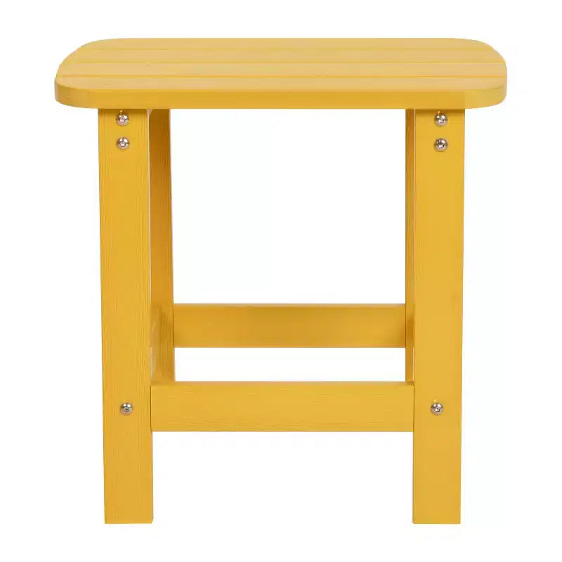 Merrick Lane Poly Resin Indoor/Outdoor All-Weather Adirondack Side Table