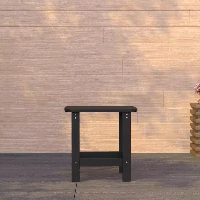 Merrick Lane Poly Resin Indoor/Outdoor All-Weather Adirondack Side Table