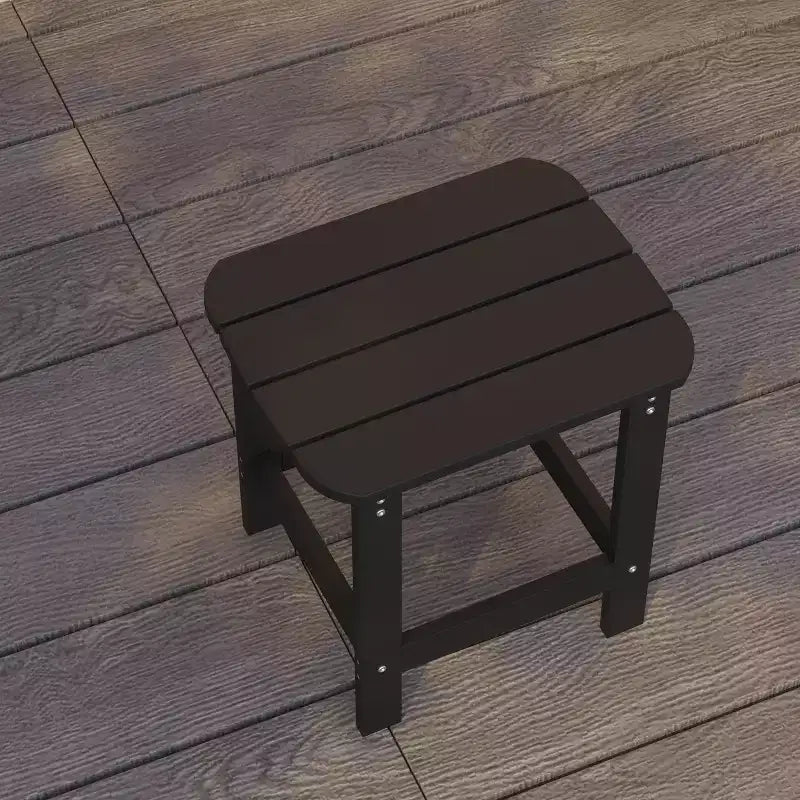 Merrick Lane Poly Resin Indoor/Outdoor All-Weather Adirondack Side Table