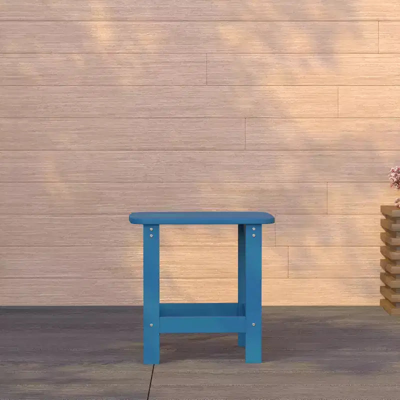 Merrick Lane Poly Resin Indoor/Outdoor All-Weather Adirondack Side Table
