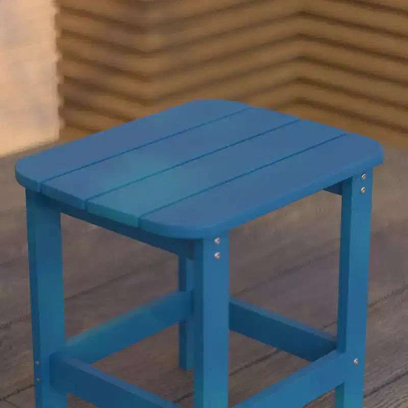Merrick Lane Poly Resin Indoor/Outdoor All-Weather Adirondack Side Table