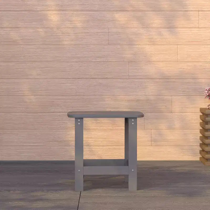 Merrick Lane Poly Resin Indoor/Outdoor All-Weather Adirondack Side Table