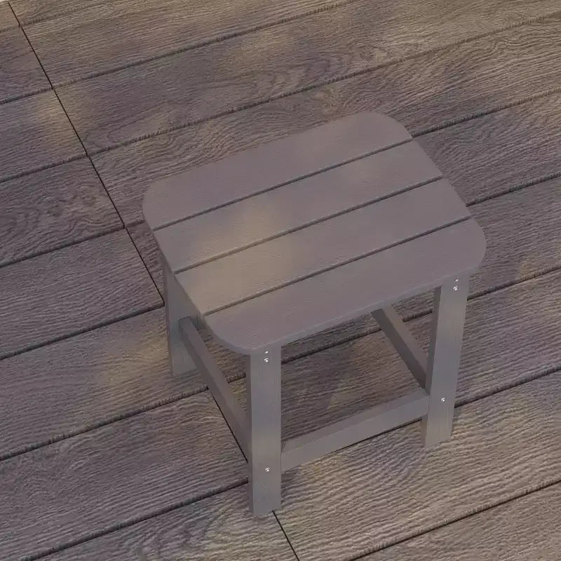 Merrick Lane Poly Resin Indoor/Outdoor All-Weather Adirondack Side Table
