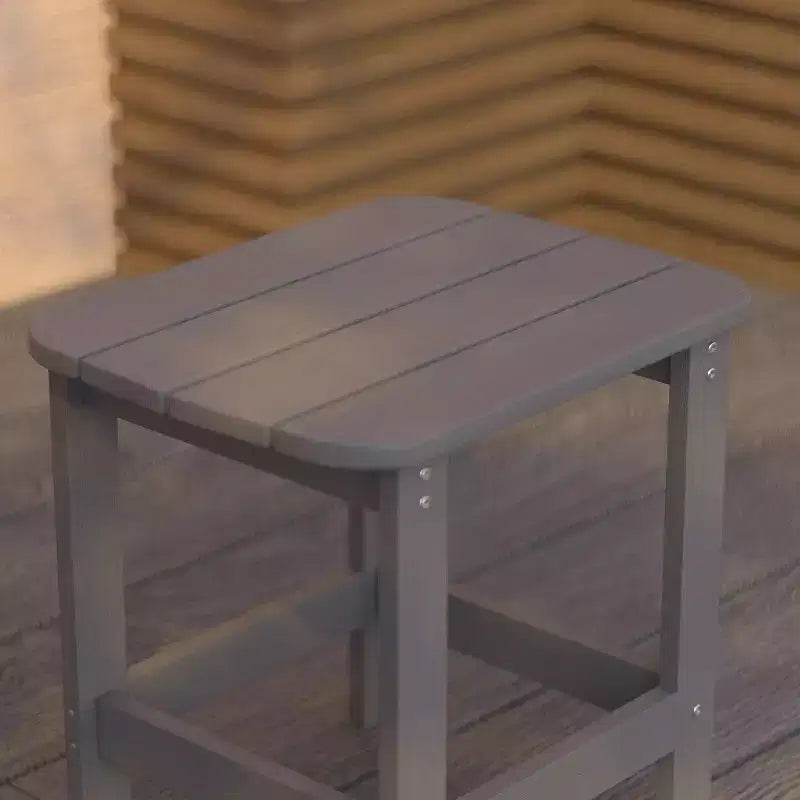 Merrick Lane Poly Resin Indoor/Outdoor All-Weather Adirondack Side Table