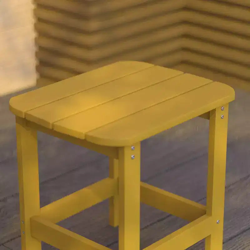 Merrick Lane Poly Resin Indoor/Outdoor All-Weather Adirondack Side Table
