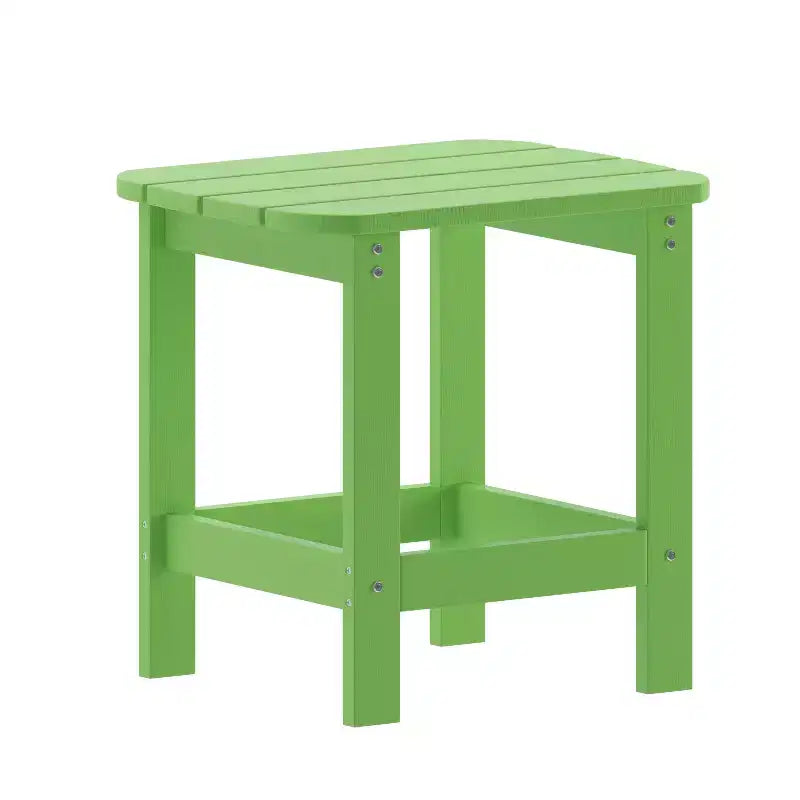 Merrick Lane Poly Resin Indoor/Outdoor All-Weather Adirondack Side Table